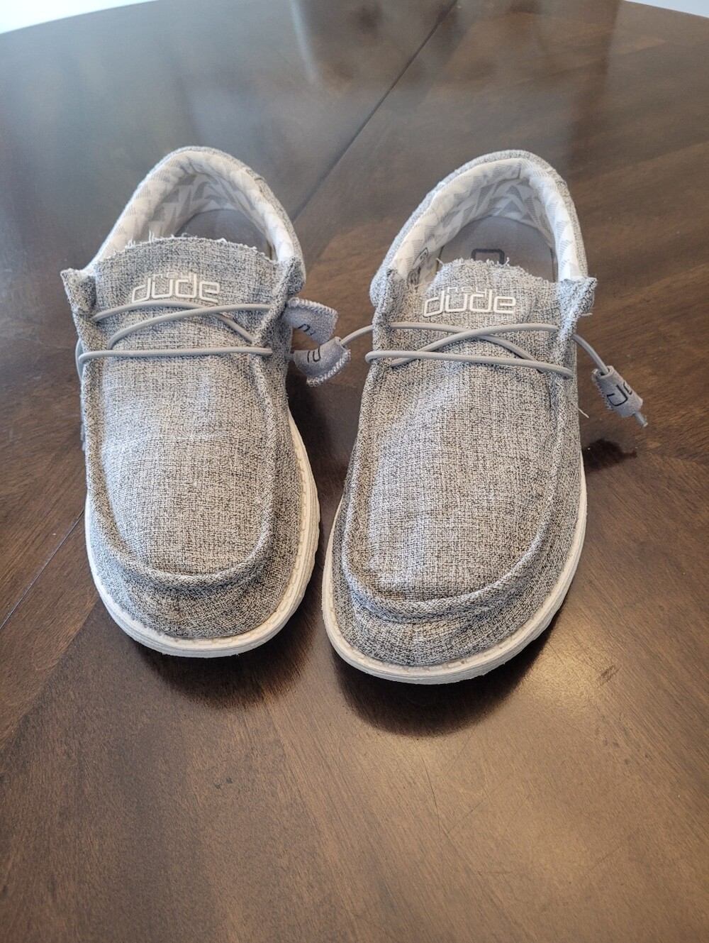 Hey Dude Slip-On Sneakers in Light Gray.  Size 9